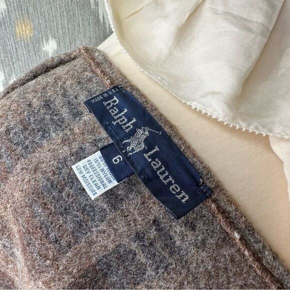 Ralph Lauren Vintage Neutral Beacon Blanket Two Piece Skirt Suit - Picture 12 of 16